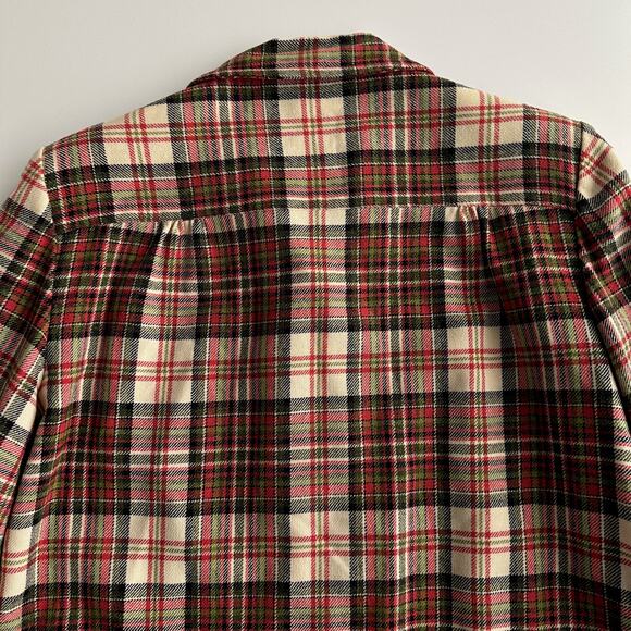 Pendleton VTG 50s 60s USA Made 100% Wool Plaid Flannel Shirt Jacket wmn 16 - Picture 3 of 10